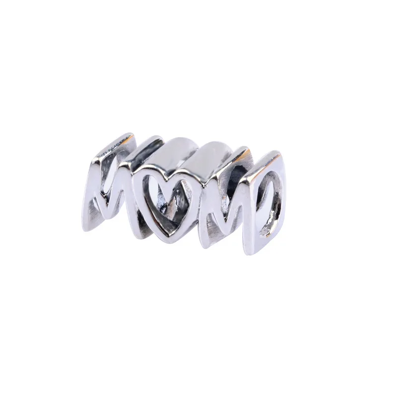 

DoDoFly Authentic 925 Sterling Silver Mother's Love Script Beads Fit Original Charms Bracelet Necklace Diy Jewelry Making