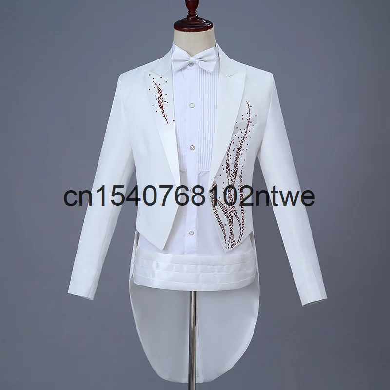 

Мужской белый смокинг, новинка 2021, платье для выступления певицы, платье для ведущей