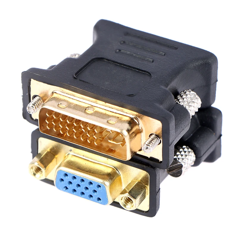 

1PC Gold For DVI To VGA 1080p DVI-I(24+5) Video Conversion Adapter For Graphics Card HD Tv