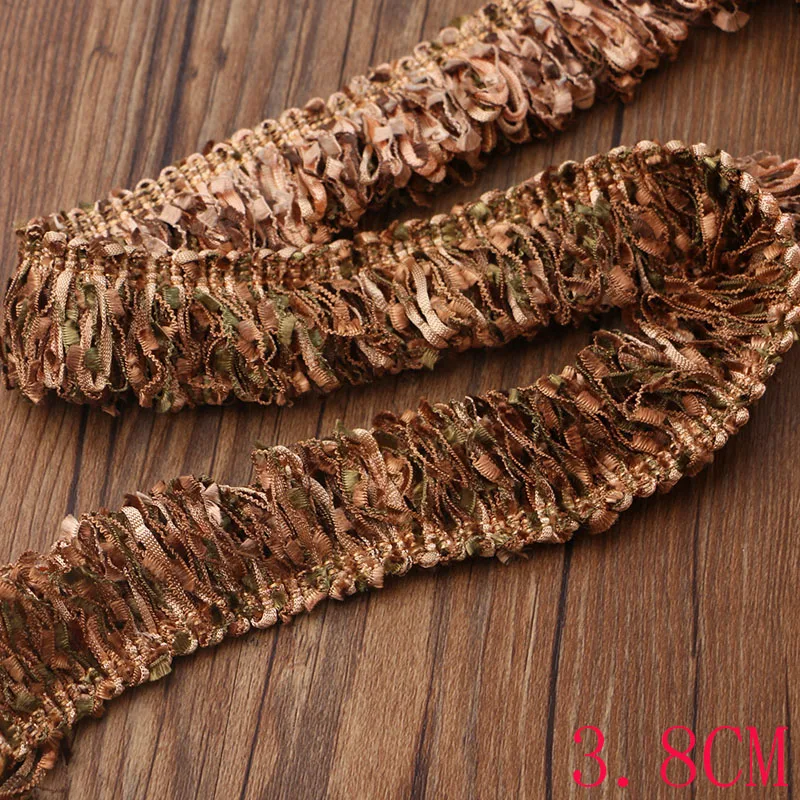 3.8CM 1YARD 1 ярд/лот 3,8 см Широкий Национальный стиль ретро цветные бахромы материалы для рукоделия Подушка кружева планки одежда аксессуары своими руками - Цвет: 3.8CM 1YARD