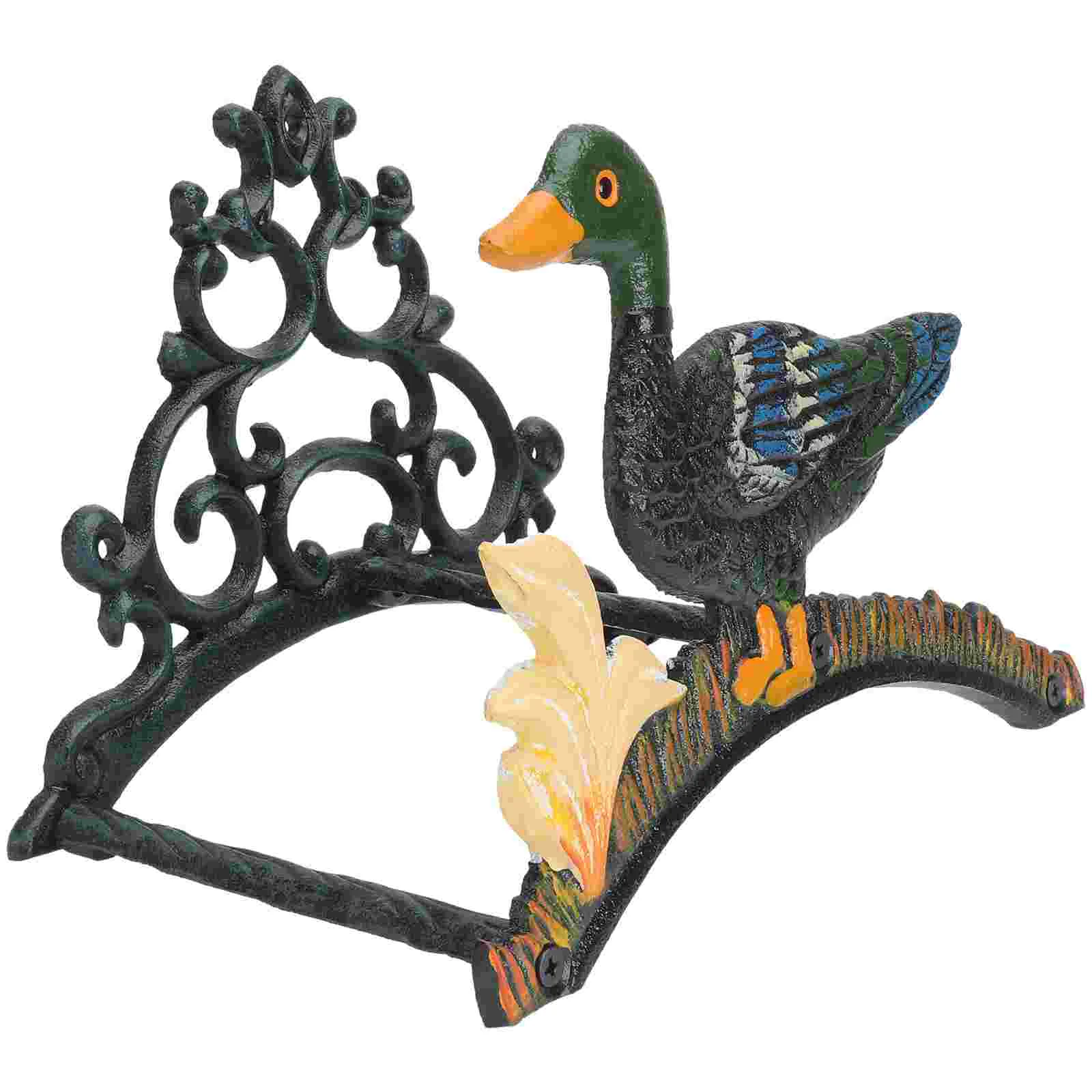 

1pc Wall Mounted Water Pipe Hanging Rack Iron Duck Shape Water Hose Holder