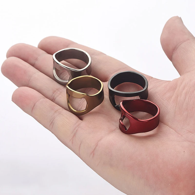 1 шт. нержавеющая сталь палец кольцо открывалка для бутылок Портативный модные