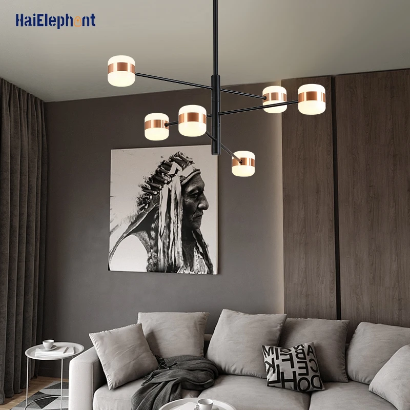 Современная светодиодная люстра освещение для гостиной столовой спальни