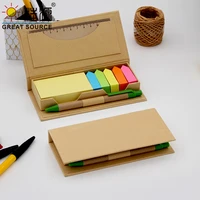 compose memo pad set orgainzer box ballpoint ruler notepad stickers color bookmarks gift set 2sets