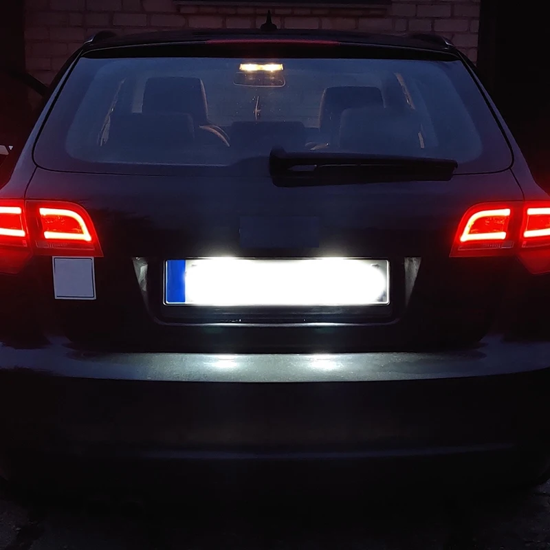 

Car LED License Number Plate Light Lamp White for - A3 S3 8P A4 B6 B7 A5 A6 4F Q7 A8 S8 C6 Cabriolet