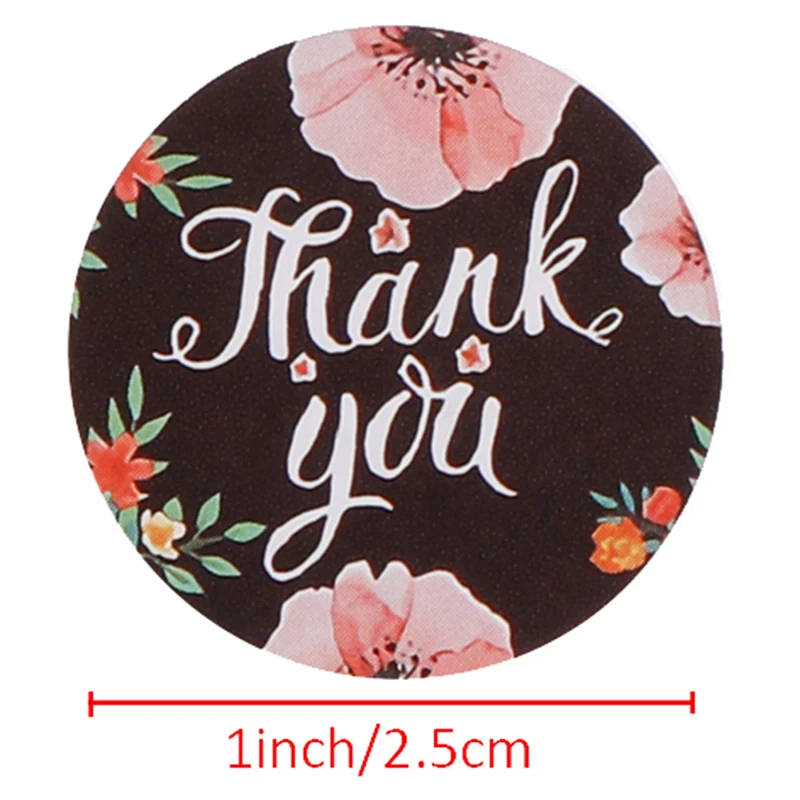 

1Roll/500Pcs 8 kinds of styles thank you stickers per roll stationery sticker Thank you Adhesive Stickers Sealing Label Stickers