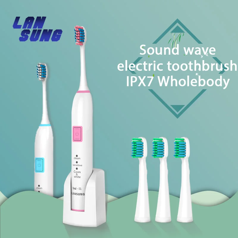 LANSUNG I1 Магнитная левитационная звуковая электрическая зубная щетка IPX7 Водонепроницаемая умная перезаряжаемая зубная щетка с таймером электрическая щетка 3