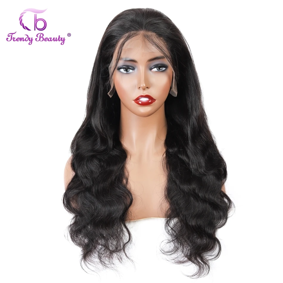 Парик HD на сетке спереди индийский волнистый парик 13x4 Для Женщин плотность 180 4x4