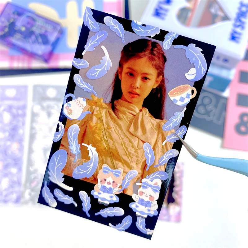 Перо мечты лазер красочный Справочник украшения наклейки милый журнал