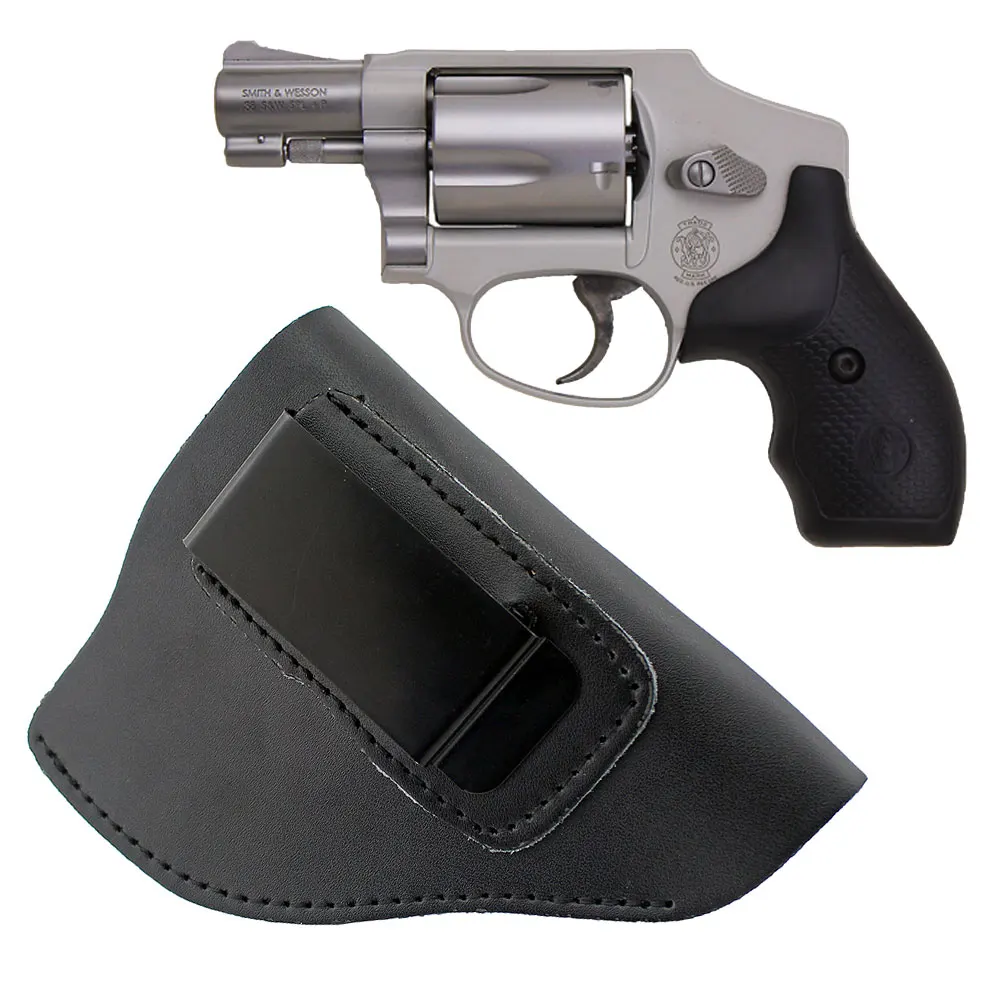 

Tactical Right Hand Leather IWB Holster Fits for J Frame Revolver Taurus Ruger S&W Tactical Universal Concealed Belt IWB Holster