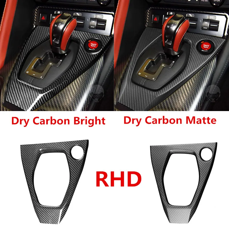 

For Nissan GTR R35 2017-2021 OEM Dry Carbon Fiber RHD Car Interior Central Console Gear Shift Decal Trim Cover Panel