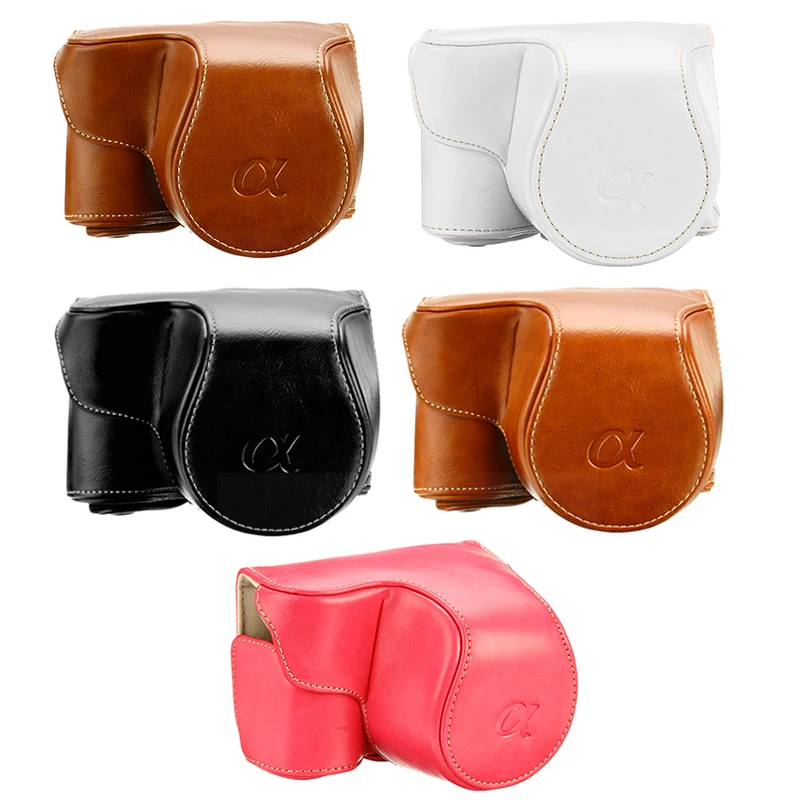 PU Leather Camera Bag Case Cover Pouch for Sony A6000 A6100 A6300 A6400 Nex6 Fotografia 5 Color | Электроника
