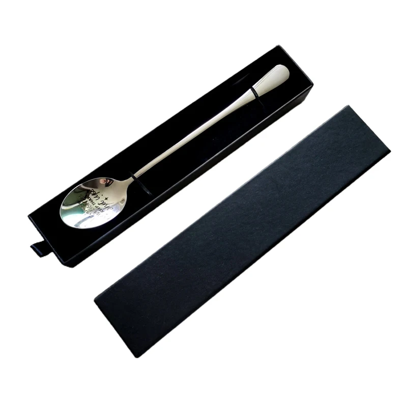 

Hot Stainless Steel Spoon Engraved Ice Cream Shovel Spoon Best Gifts for Father's Day Birthday Christmas