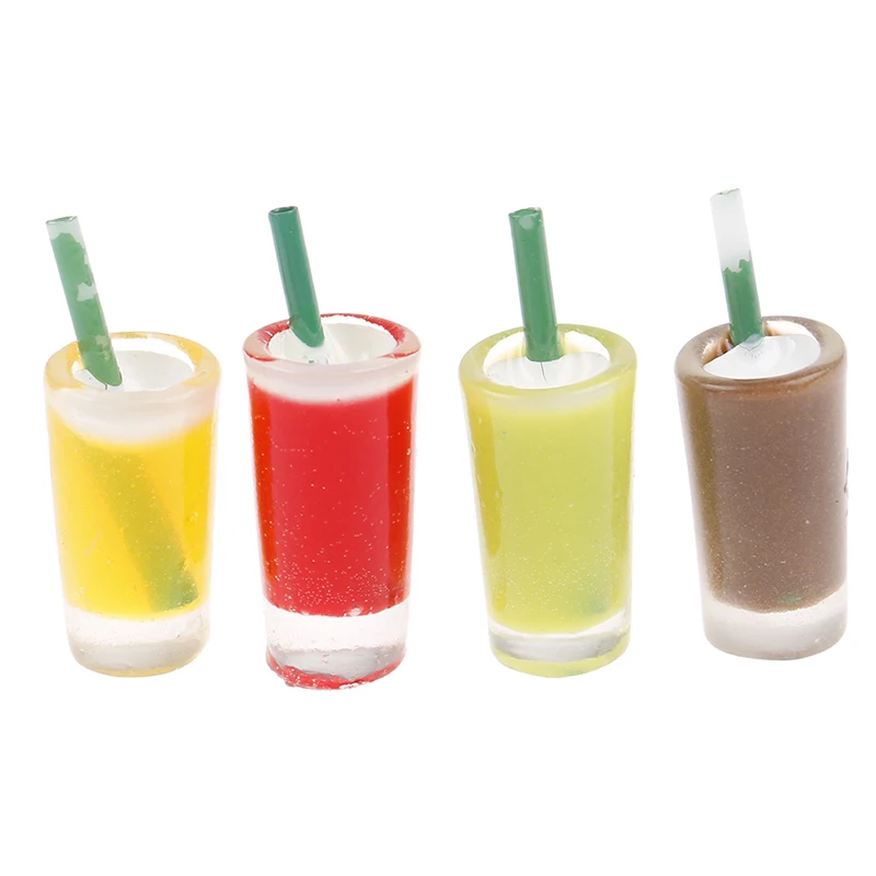 

1PC Dollhouse Miniature Mini Simulation Straw Juice Cup Drink Accessories Decor Furniture Model Toys Children Gifts