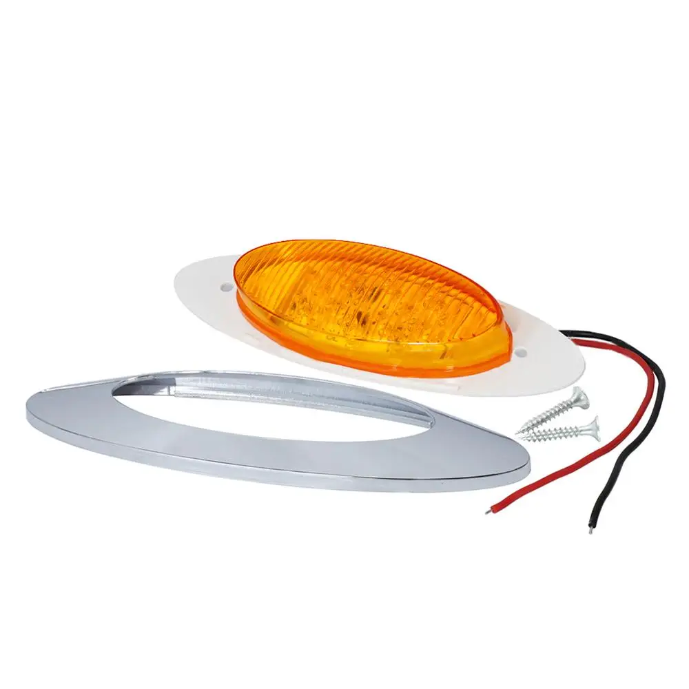 

DC12V 16 LED Car Boat Side Marker Lights External Lights Warning Tail Light Auto Trailer Truck Lorry Lamps Boat Signal Lighting