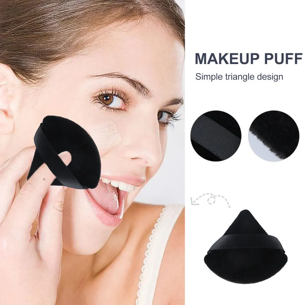 

8pcs Triangle Pure Cotton Powder Puff Mini Face Makeup Sponge Powder Puff