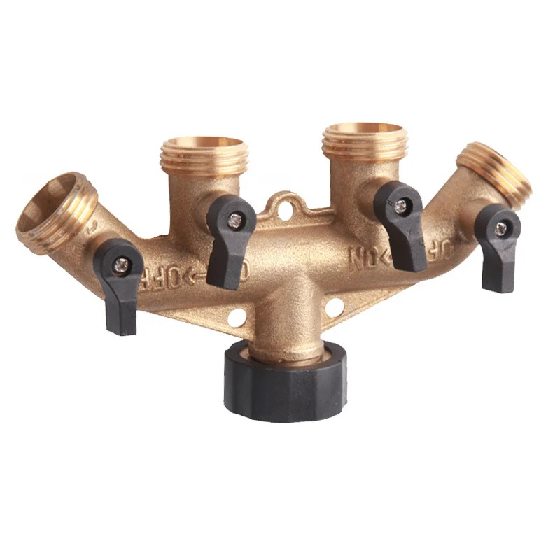 

Garden Watering Irrigatie Hose Splitter 4 Way Tap Hose Connectors Water Distributor Switch Valve