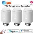 Умный привод радиатора Tuya ZigBee, программируемый термостатический клапан радиатора, контроллер температуры, работает с Alexa Google home
