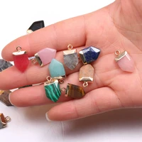 2021 fashion natural stone necklace pendant conical pendant high quality crystal agates ore pendant for diy jewelry necklace