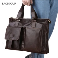 17 inch laptop bag men genuine leather handbag fashion large bussness a4 documents bag male real leather messenger shoulder bag