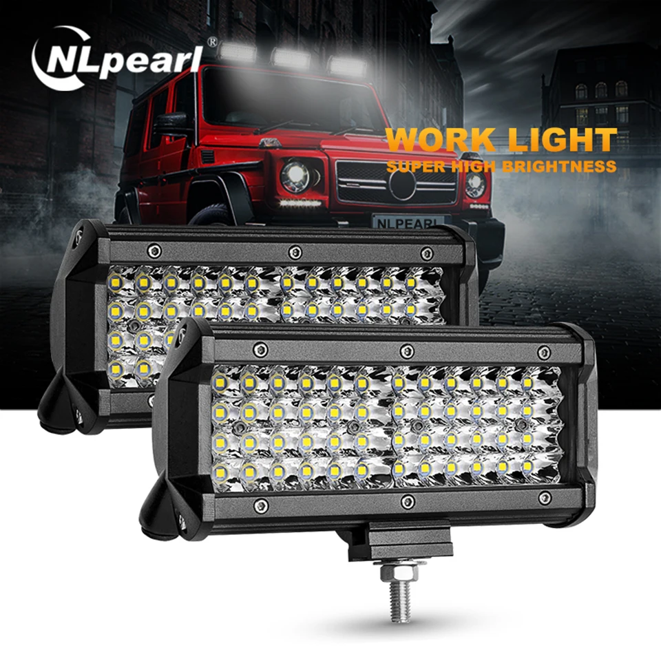 Nlpearl 4 &quot7&quot 72 Вт 144 светодиодный рабочий светильник бар для тракторов 6000 К