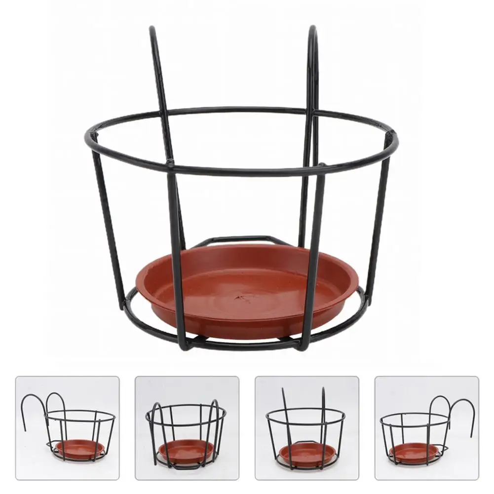 

3PCS/Set Iron Plant Hanger Durable Hanging Plant Holder Eco-friendly With Tray For Holding Flowers And Plants In Balcony Window