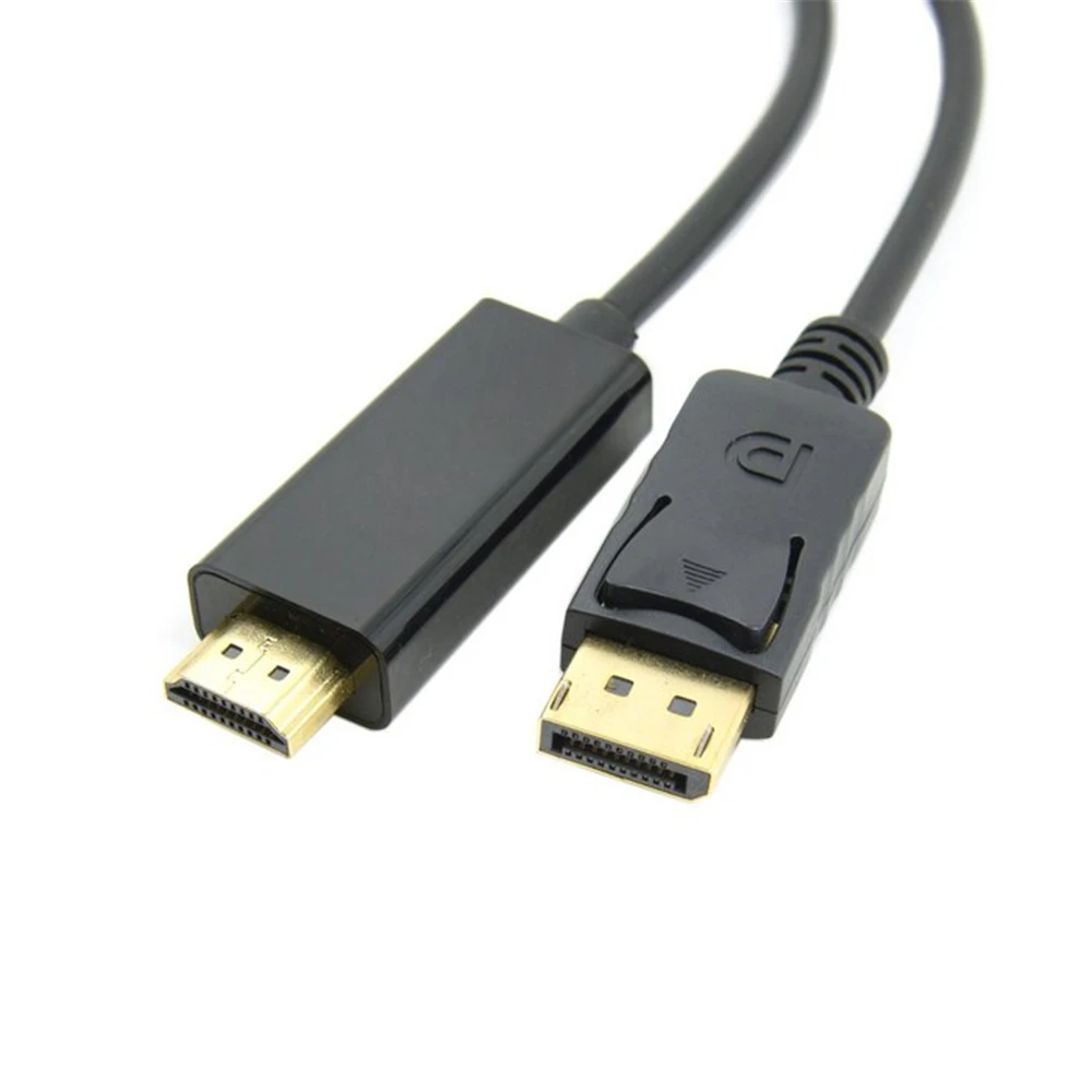 Displayport DP штекер HDMI совместимый Штекер кабель 1 8 м видео аудио черный цвет для