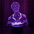3D ночник аниме юютсу Kaisen Ryomen Sukuna злого тела экшн-фигурка 7 цветов Сенсорная Оптическая иллюзия настольная лампа подарок декор