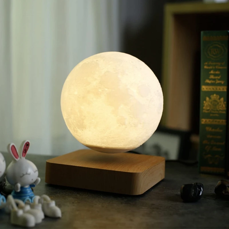 저렴한 3D 자기 부상 달 램프 새로운 창조적 디자인 회전 야간 조명 Led 달 부동 홈 휴일 장식