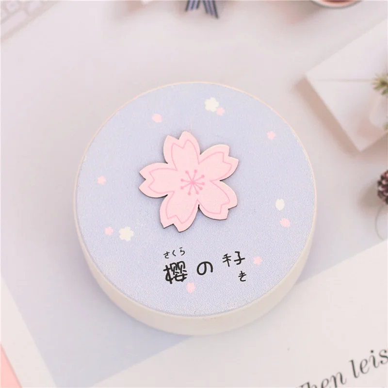 Деревянная музыкальная шкатулка с розовым цветком вишни Музыкальная