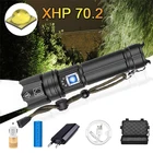 Мощный светодиодный фонарик XHP70.2 с зарядкой от USB, тактический фонарик XHP50 Xlamp, масштабируемый водонепроницаемый фонарь онарик 18650