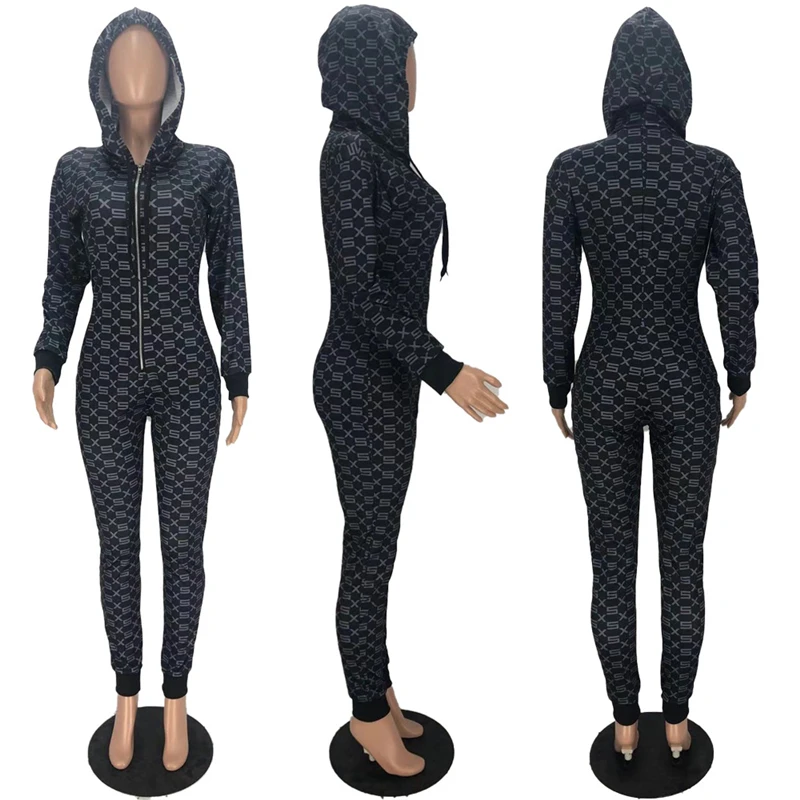 

Home Wear Tracksuit Playsuit Pajama Zip Up Sexy Rompers Womens Jumpsuit Loose Hoodie One Piece Jumpsuits Wholesale Dropshipping