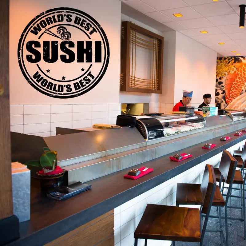 Наклейки для суши японская наклейка на еду виниловые художественные наклейки