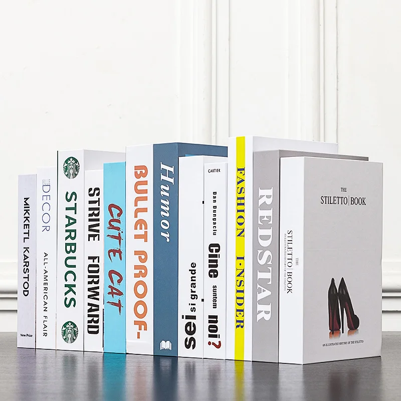 

Simulation Book Creative Home Living Room Bookshelf, High-end Props DIY Book Model, Company Bookshelf Decoration Supplies