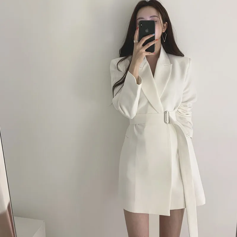 Женский офисный костюм весна-Зима 2020 модная Свободная куртка с длинными рукавами