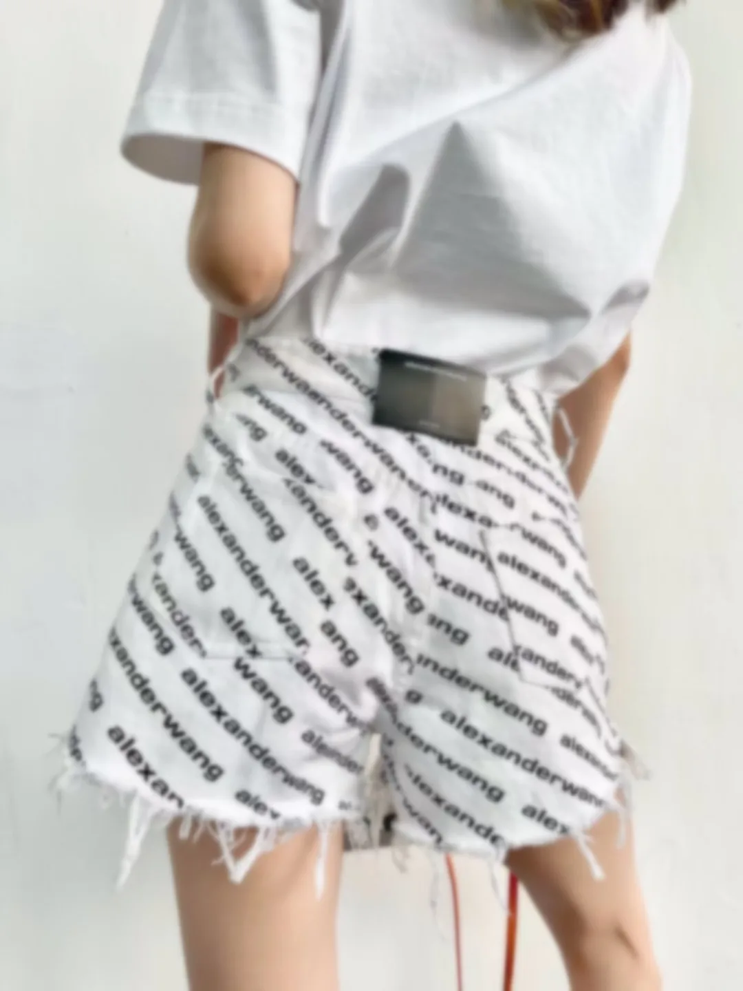 

Women's Jeans Shorts New Spring and summer fashion classic logo full print design leisure multi-function tassel luxury brand