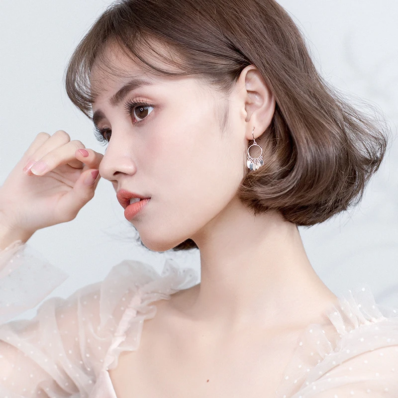 Colusiwei модные серьги-капли из стерлингового серебра 925 пробы для женщин Простые