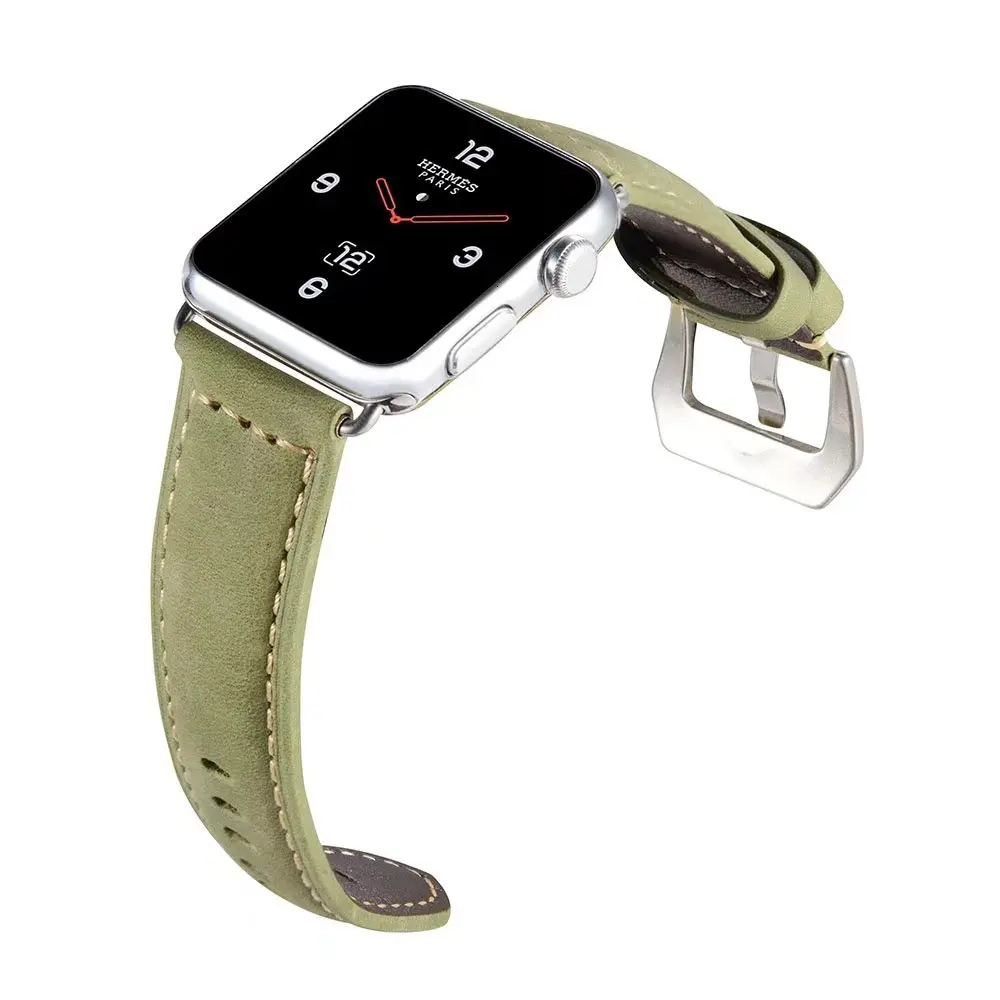 Ремешок iWatch в ретро стиле из натуральной кожи, сменный ремешок для Apple Watch, 44 мм, 42 мм, серия 3, 2, 1, спортивный ремешок iwatch 38 мм