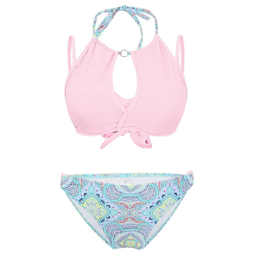 CUFFLLE Bikini 2020 Newest Push Up Set Women Swimwear Low Waisted Swimsuit Mesh Halter Top Bathing Suit S-XXL | Женская одежда