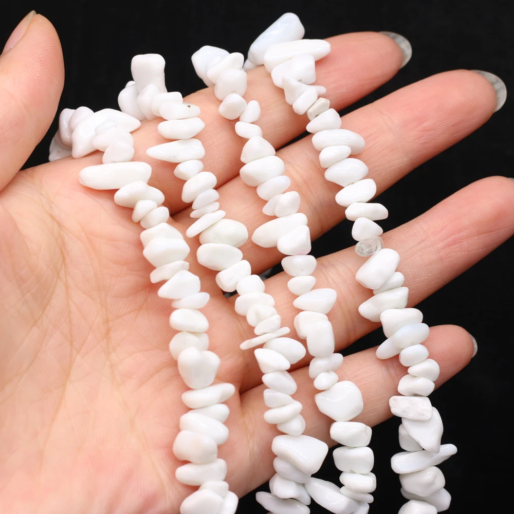 

2021 Best Selling Natural Semi-precious Stones and White Stone Bead For Making DIY Exquisite Handicrafts Size 5-8mm Length 40 Cm