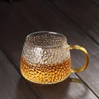 Модная текстурная стеклянная чашка, термостойкая посуда для напитков, чашка для чая, кофе, молока, сока, бытовая офисная кружка, посуда для напитков