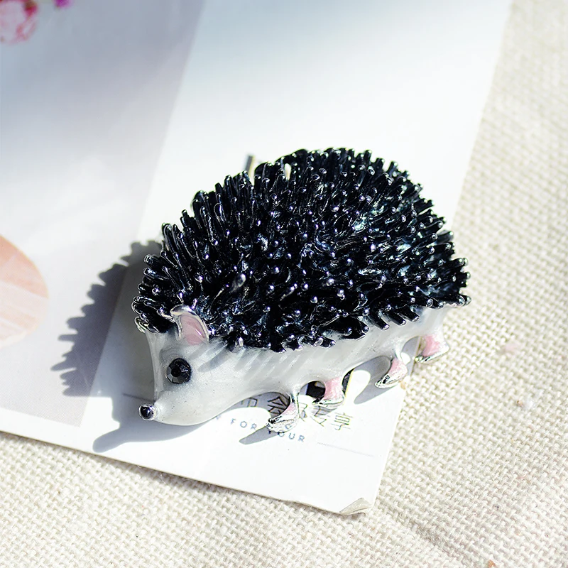 Женская эмалированная брошь Morkopela металлическая в форме ежика аксессуар для