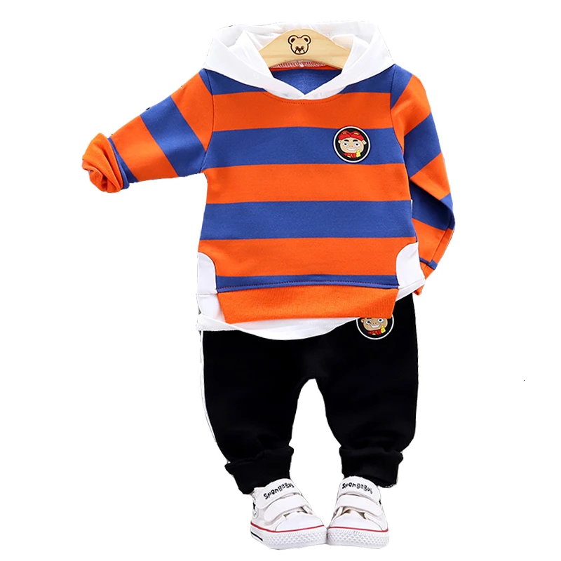 Одежда для маленьких мальчиков и девочек на весну осень свитер с капюшоном штаны