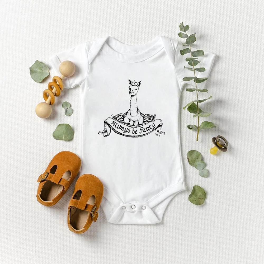 Милый мультяшный принт альпака одежда для маленьких девочек красивое модное