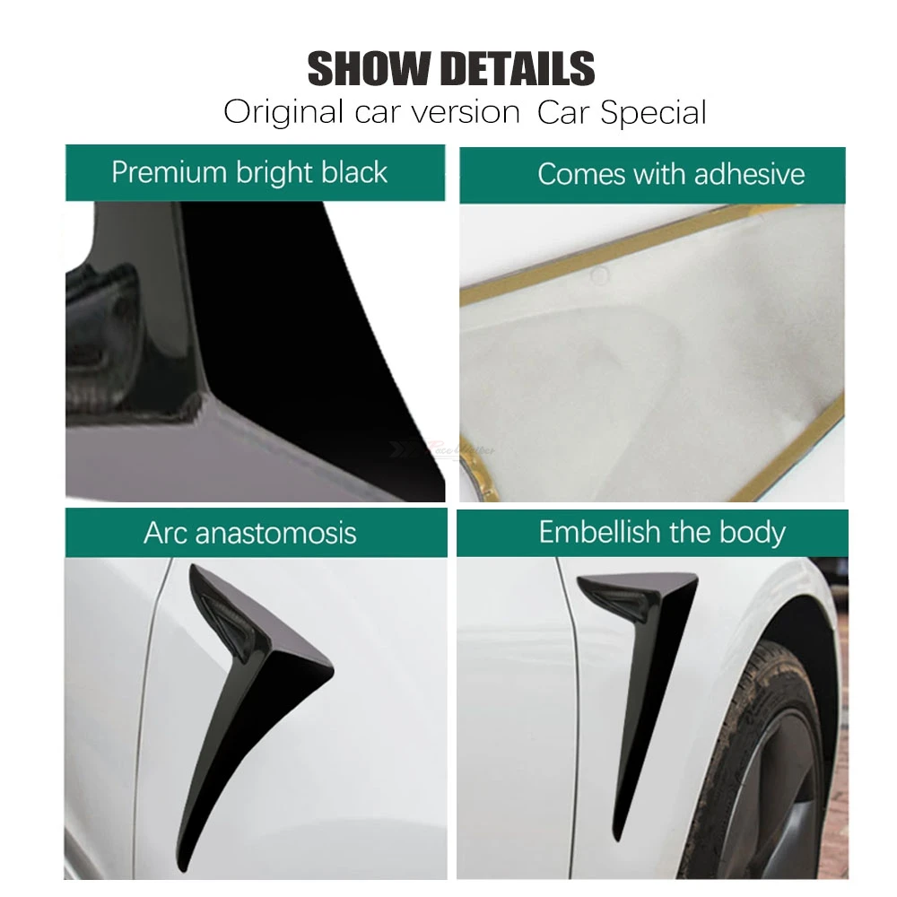 2 шт. боковая Камера Fender Накладка для Тесла модель 3 Изменение внешний защитный