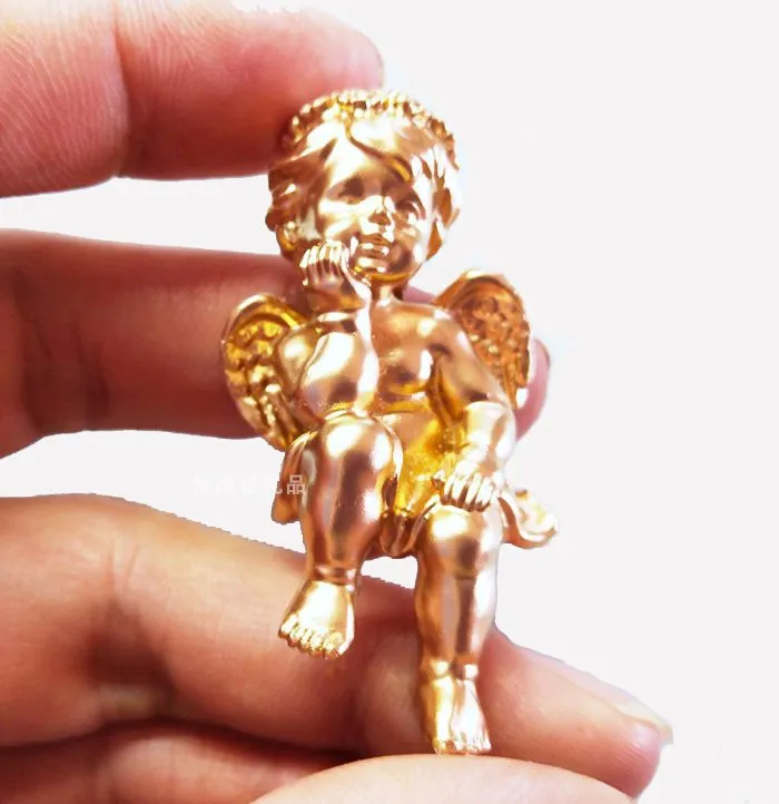 Магнит на холодильник золотой ангел resion стерео подарочное украшение магнитная