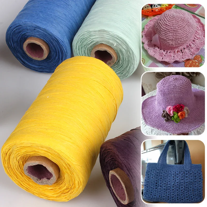 280-300 Meter Cotton Raffia Yarn For Hand Knitting Summer Straw Hats Bags Crochet Handmade Craft Knit Thread | Дом и сад