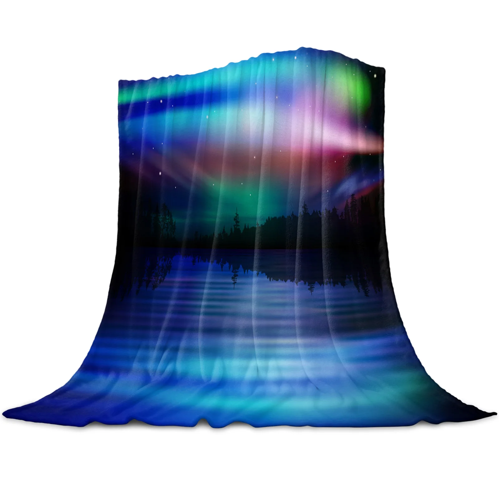 

Одеяло из кораллового флиса Aurora Borealis, зимнее покрывало для дивана, кровати светильник легкие тонкие мягкие теплые фланелевые одеяла