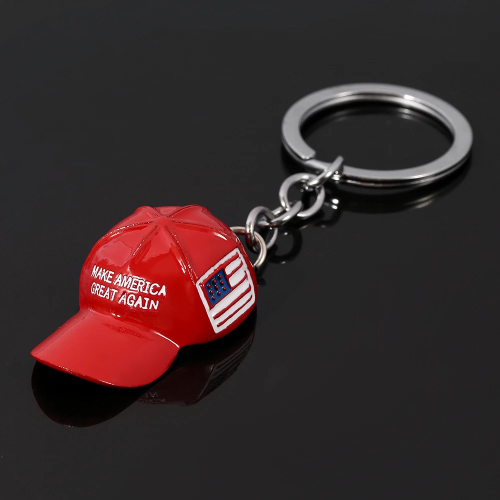 Подвеска в виде Красной шляпы Трампа брелок с американским флагом шляпа сделайте