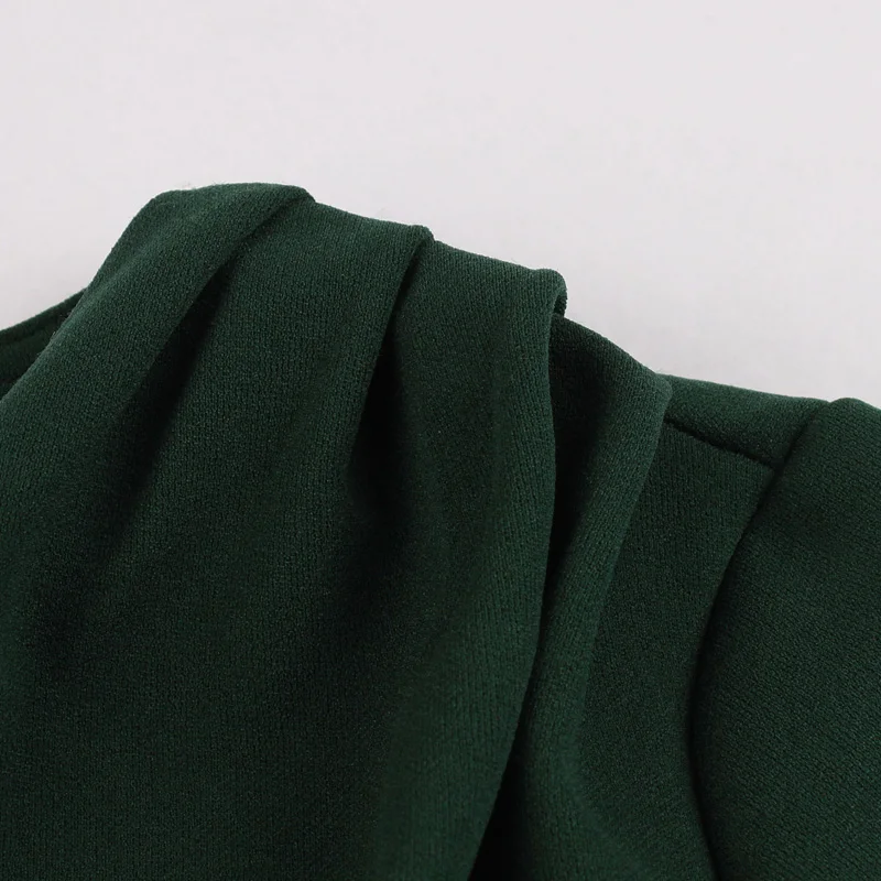 Женское винтажное платье с драпировкой ТРАПЕЦИЕВИДНОЕ ПЛАТЬЕ средней длины